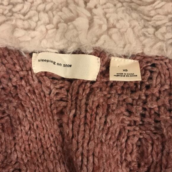 Anthropologie Sleeping on Snow Bondurant Sherpa Cardigan Sweater - Size Extra SM - Picture 8 of 11